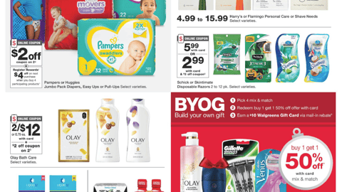Walgreens P&G Holiday Rebate Feature